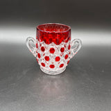 Early American Pressed Glass US Glass Flash Red Block Spooner