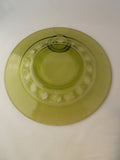 Indiana Glass Snack Plate With Cup; Indiana Kings Crown Thumbprint Pattern