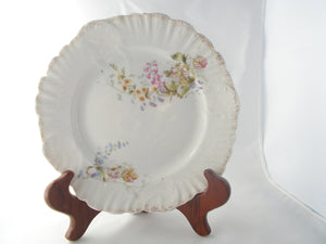 Decorative Floral Plate with Scalloped Edges; Made in Germany,