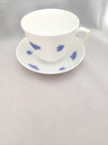 Adderley's Vintage Tea Cup and Saucer; Adderley Blue Chelsea; White and Blue Tea Cup and Saucer