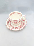 Spode Copeland Tea Cup and Saucer; Spode Centurion Red & White Demitasse Tea Cup and Saucer; Vintage Spode; Collectible Tea Cup