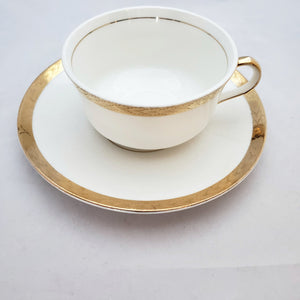 Vintage Saxon China Company, Sebring Ohio, Tea Cup and Saucer; Porcelain Tea Cup