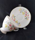 Vintage Gladstone Tea Cup and Saucer, Staffordshire England, Floral Design
