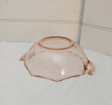 Imperial Glass Molly Pattern; Elegant Pink Double Handled Candy Dish or Condiment Dish