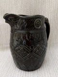 Antique Ohio Regional Pottery Pitcher with Rooster (or Eagle) Spout