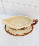 Franciscan Apple Gravy Boat with Attached Under Plate; Franciscan Gravy Boat