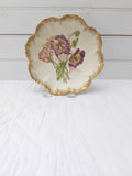 Floral Limoges Hand Painted Console Bowl; Antique A. Lanternier Decorative Bowl