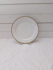 Art Deco Salad Plates; P L Limoges Plate; M Redon Porcelain Plate; White and Gold Plate