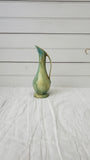Holland Mold Green Drip Pitcher Vase, Vintage