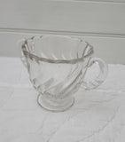 Fostoria Glass Company Colony Swirl Creamer and Open Sugar Bowl, Clear Glass, Vintage