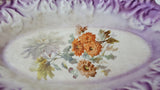 Ceramic Floral Antique Serving Dish; La Francaise French China Company; Antique Porcelain Serving Platter
