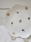Vintage Floral Saucer, Marked Germany, Double Crown Porcelain