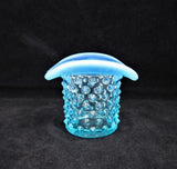 Fenton Art Glass Aqua Top Hat; Fenton Hobnail;Fenton Art Glass