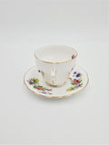 Duchess Antique Bone China Floral Swag and Basket, London Collection, Vintage Teacup and Saucer
