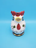Clay Art Company of San Francisco Hand Painted Rooster Pitcher, Vintage Pitcher, Pottery Pitcher