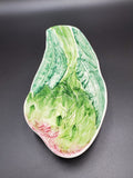 Hand Painted Asparagus Serving Dish, Made in Italy; Hand Painted Dish; Ceramlche Leonardo