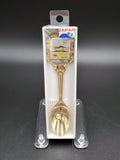 Chokin Art Japanese Collector Spoon, Japanese Pagoda, Collectible Spoon; Art of Chokin