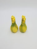 Green Onions Vintage Salt and Pepper Shakers; Ceramic Salt and Pepper Shakers; Salt and Pepper Set