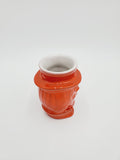 Frankoma Orange Flame Pottery Mug Bicentennial 1976; Uncle Sam Mug; Porcelain Mug