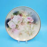 Floral Porcelain Plate, signed by S, Rochevale; Floral China Plate; Vintage Floral Plate