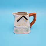 Hand Painted Teapot, Creamer and Sugar Dishes, Windmill Design; Made in Japan; Porcelain Tea Set