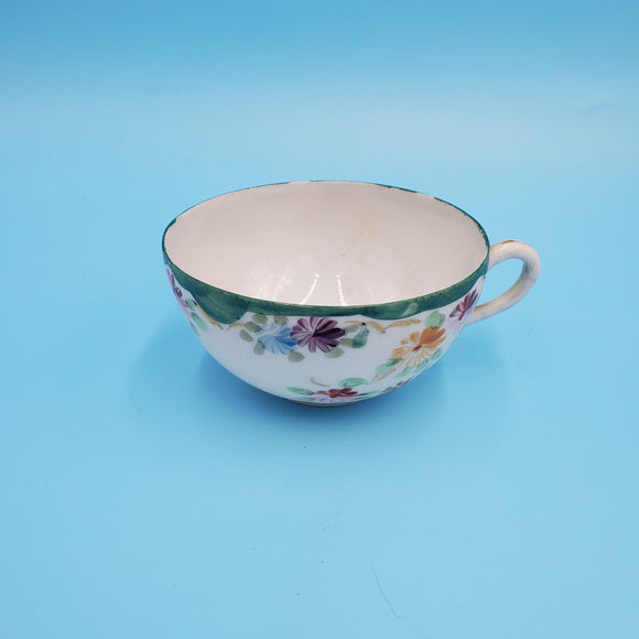 White Tea Cup; Floral Tea Cup; White Porcelain Tea Cup; Hand Painted Tea Cup