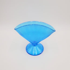 Fenton Art Glass Fan Vase; Fenton Celeste Blue Stretch Glass Fan Vase; Fenton Fan Vase; Fenton #570