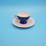Vintage Tea Cups and Saucers; 2 Blue, 2 Green, 1 Red and 1 Brown; Made In Czechoslovakia; Small Tea Cup; Colorful Tea Cup