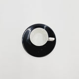 Black Tea Cup and Saucer; Made in Czechoslovakia; Black and White Tea Cup and Saucer