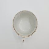 Remember Me Tea Cup; White and Gold Tea Cup; Burgundy Flower Tea Cup