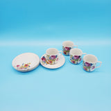 White Floral Tea Cup and Saucer Made in Occupied Japan