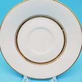Noritake Gloria Saucer/ Noritake Saucer/ Noritake 6526/ White and Gold Saucer