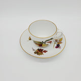 Royal Worcester Evesham Tea Cups and Saucers; White Tea Cup and Saucer; Collectible Tea Cup