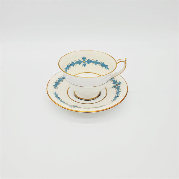 Aynsley Tea Cup and Saucer; Cambridge Pattern; Aynsley Cambridge; White Tea Cup