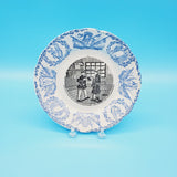Badonviller Ironstone Transferware Plate; Théophile Fenal; French Transferware Plate; Collectible Plate