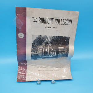 The Roanoke Collegian Commencement Booklet, March 1940; Roanoke College Souvenir; Salem, VA