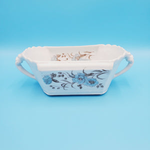 Double Handled Cornflower Porcelain Dish; Blue and White Vegetable Dish
