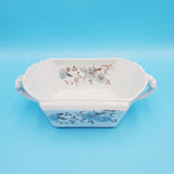 Double Handled Cornflower Porcelain Dish; Blue and White Vegetable Dish