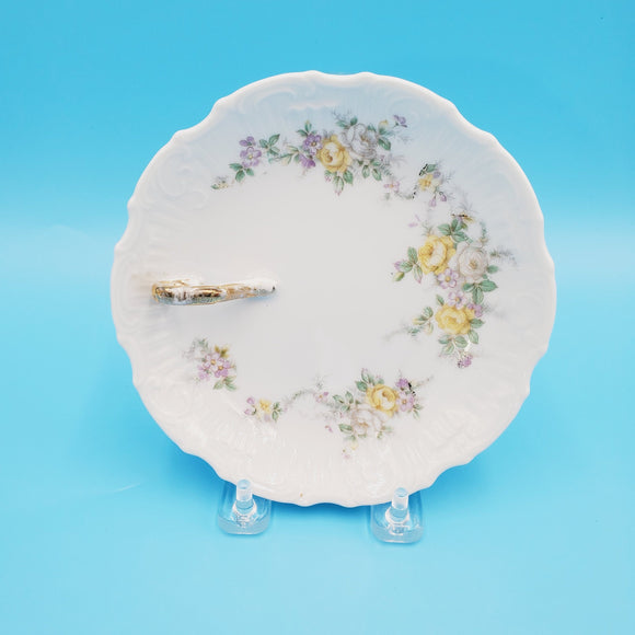 Floral Lemon Dish; Nappy Dish; Porcelain Decor Dish