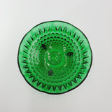 Anchor Hocking Forest Green Footed Bubble Bowl; Emerald Green Small Bowl