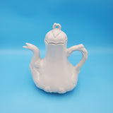 Ironstone White Teapot; Victorian Style Teapot; Red Cliff Ironstone Coffee Pot
