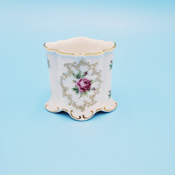 Schumann Bavaria Small Vase; Porcelain Toothpick Holder