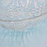 Clear Glass Grape Cluster Bowl; Chip Dent Crack; Embossed Clear Bowl
