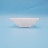 Indiana Glass Milk Glass Basket Weave Fruit Bowl; White Glass Large Bowl