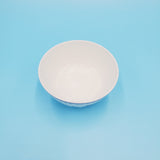 Blue and White Floral Porcelain Bowl; Chip Dent Crack; Craft Porcelain