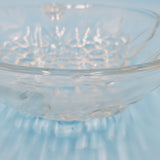 Clear Glass Grape Cluster Bowl; Chip Dent Crack; Embossed Clear Bowl