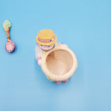 Ceramic Cat Sugar Dish With Spoon; Colorful Kitten Sugar Figurine