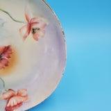 Ceramic Floral Poppy Plate by Mavaleix, Mandavy & Balleroy; B Moem Limoges France Antique Plate
