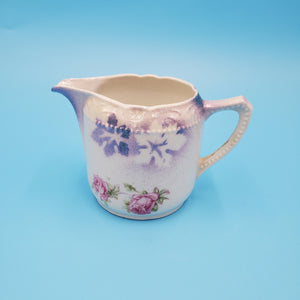 German Ceramic Hand Painted Floral Creamer; Porcelain Milk Creamer