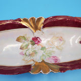 German Hand Painted Oval Decorative Serving Dish